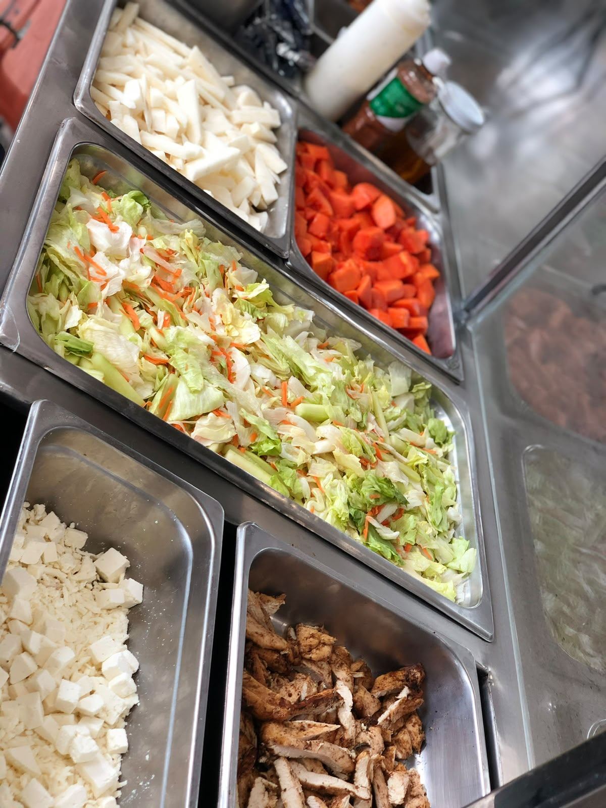 Barra de verduras frescas, comedor ejecutivo